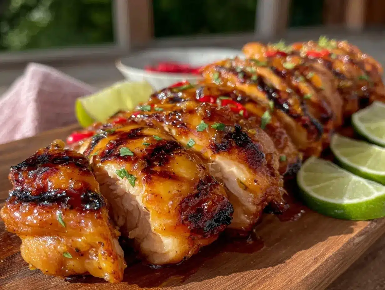 grilled honey lime chicken thighs preparation steps