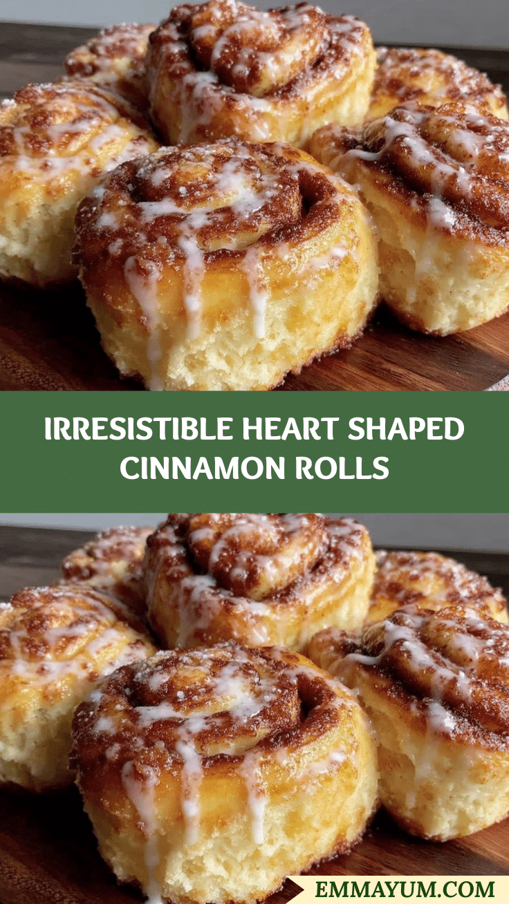 heart shaped cinnamon rolls recipe
