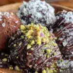 homemade chocolate truffles trio recipe - featured image