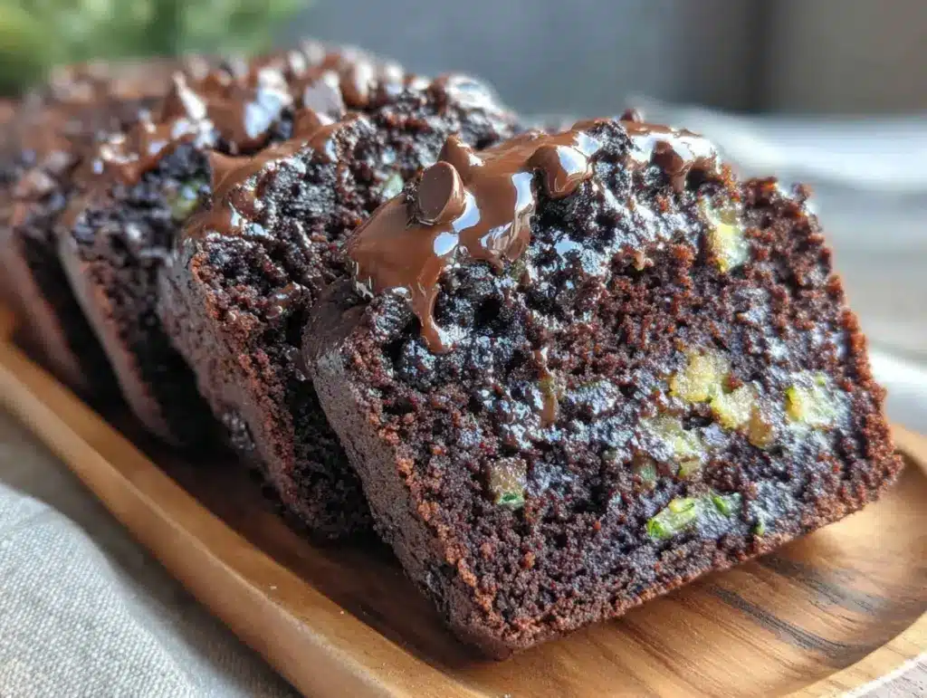 moist double chocolate zucchini bread - featured image