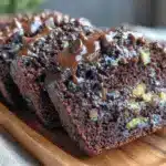 moist double chocolate zucchini bread - featured image
