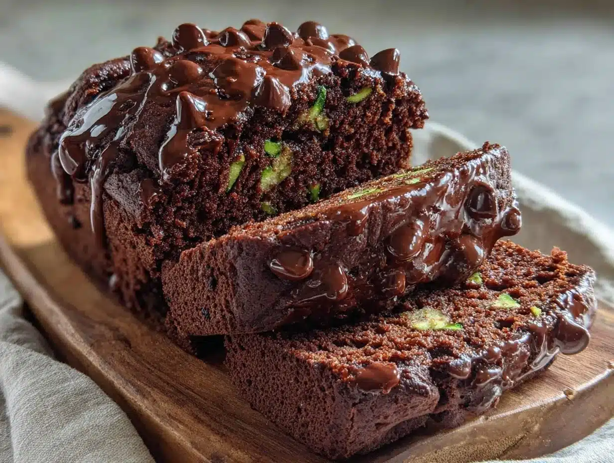moist double chocolate zucchini bread preparation steps