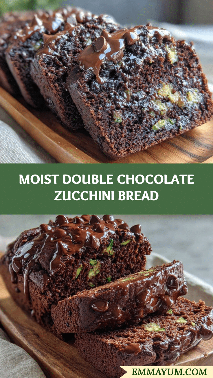 moist double chocolate zucchini bread recipe