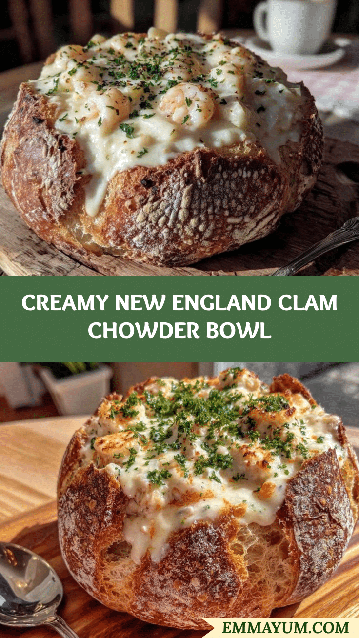 New England clam chowder bread bowl recipe