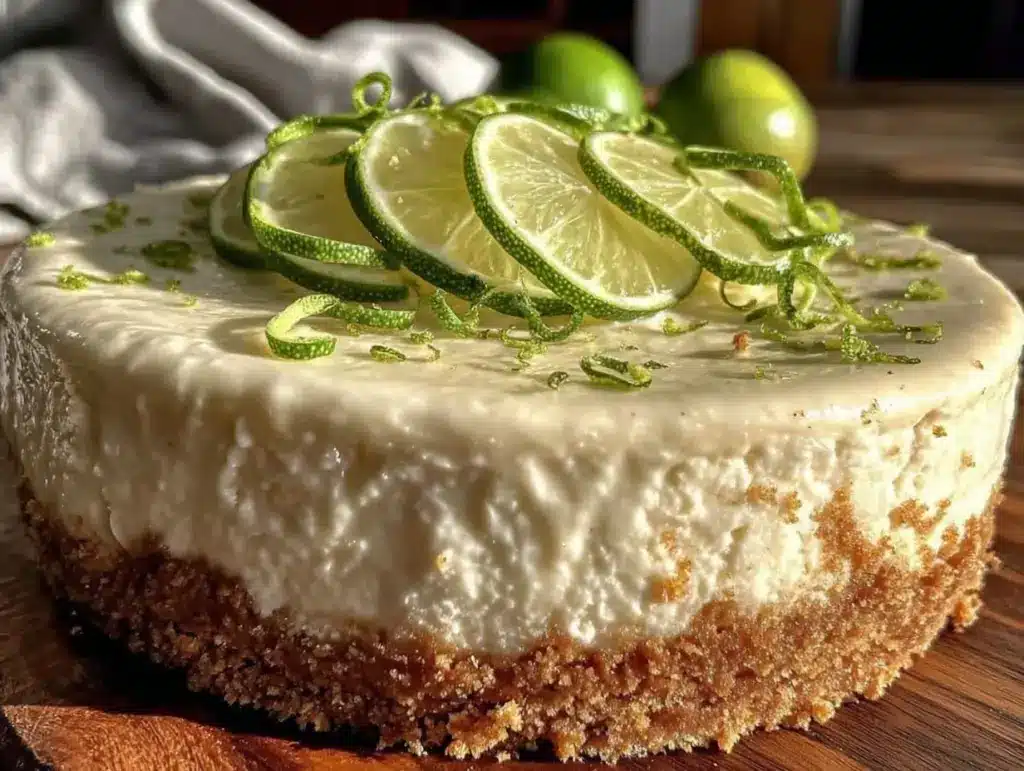 no bake key lime cheesecake - featured image