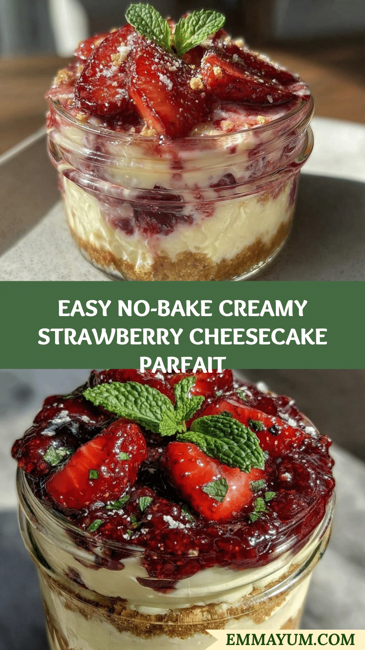 no bake strawberry cheesecake parfait recipe