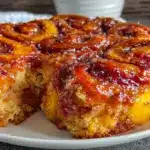 peach cobbler cinnamon roll crust - featured image