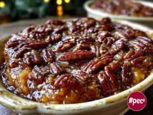 pecan praline sweet potato casserole - featured image