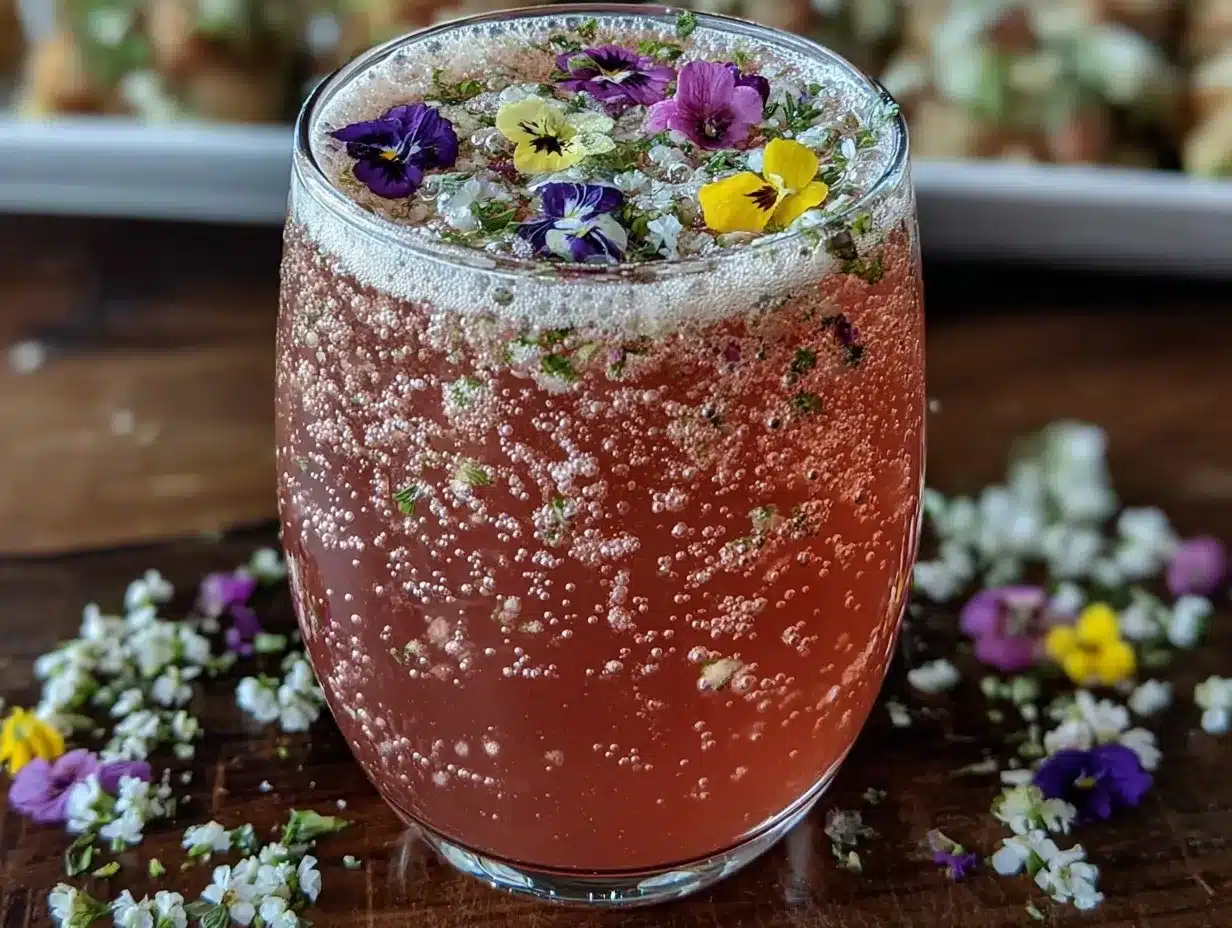 pink gin fizz preparation steps