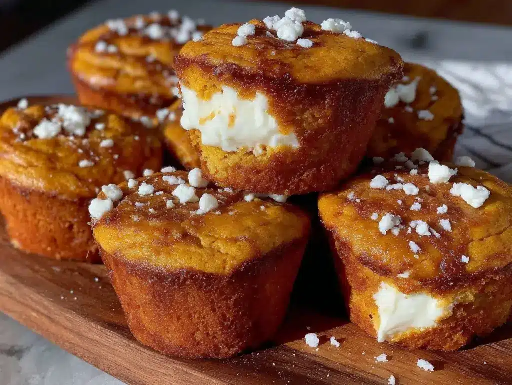 pumpkin cream cheese muffins - featured image