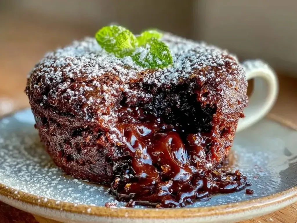 Quick Gooey Chocolate Lava Mug Cake - featured image