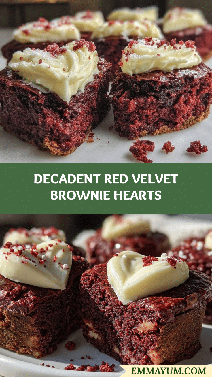 red velvet brownie hearts recipe