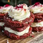 red velvet heart cookies - featured image