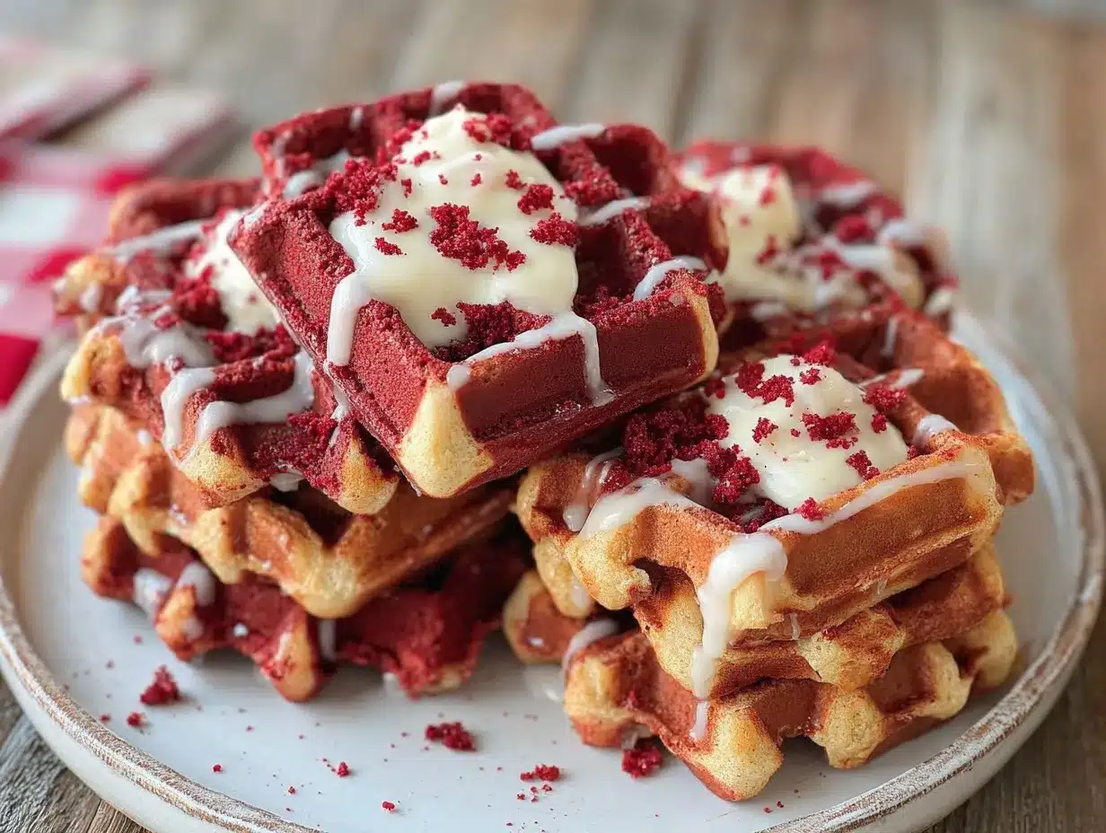 red velvet waffles preparation steps