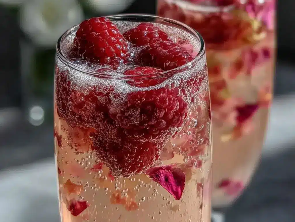 Refreshing Raspberry Rose Prosecco Sparkler - featured image