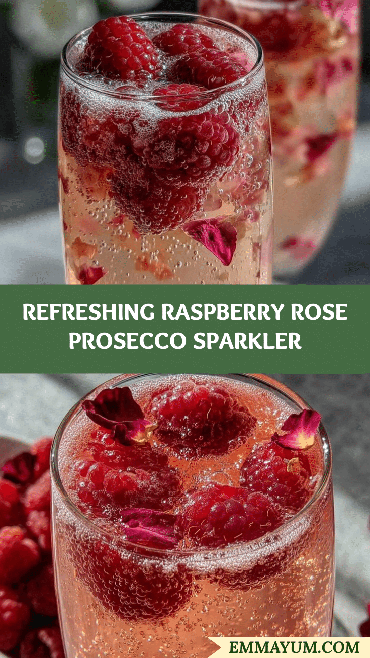 Refreshing Raspberry Rose Prosecco Sparkler recipe
