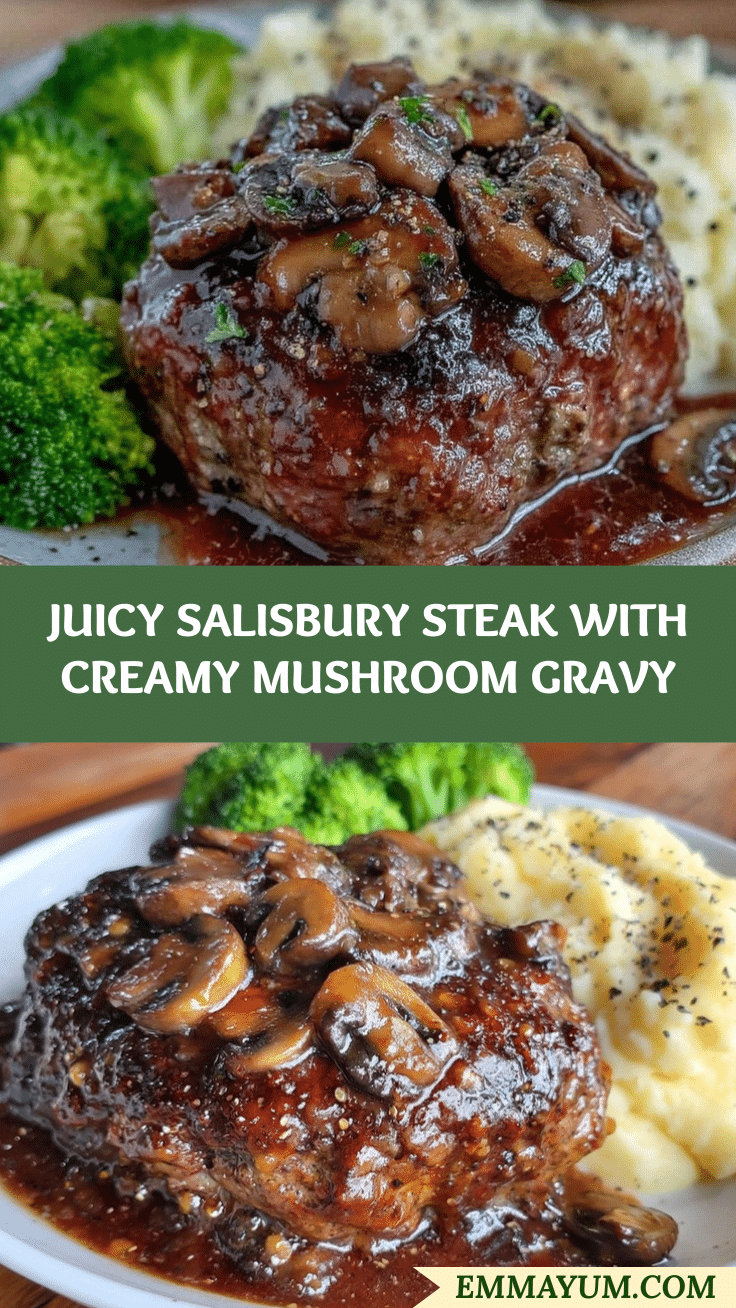 Salisbury steak with creamy mushroom gravy recipe