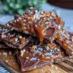 salted caramel chocolate bark recipe - featured image