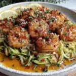 shrimp scampi with zucchini noodles - featured image