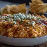slow cooker buffalo chicken dip - featured image
