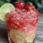 strawberry limeade slushie recipe - featured image