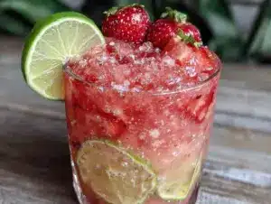 strawberry limeade slushie recipe - featured image