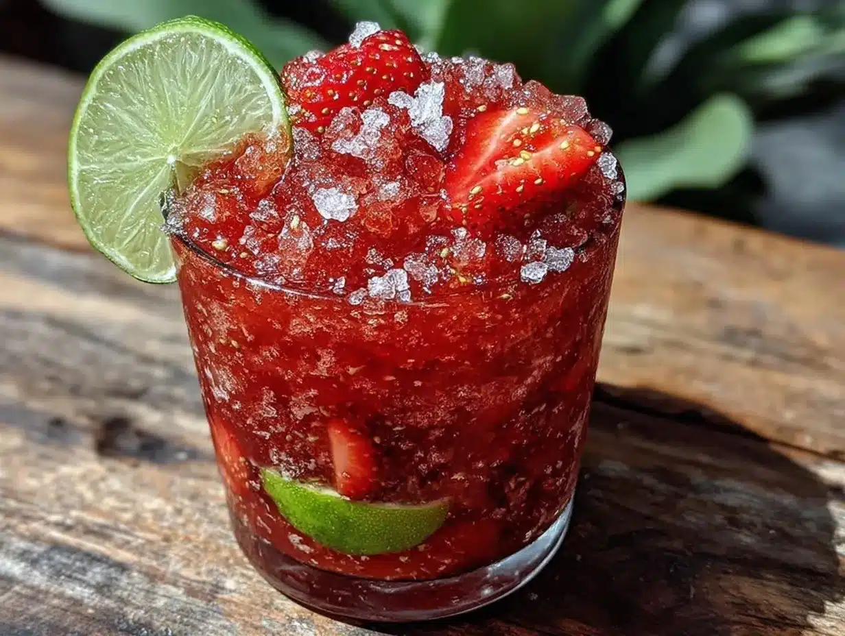 strawberry limeade slushie recipe preparation steps