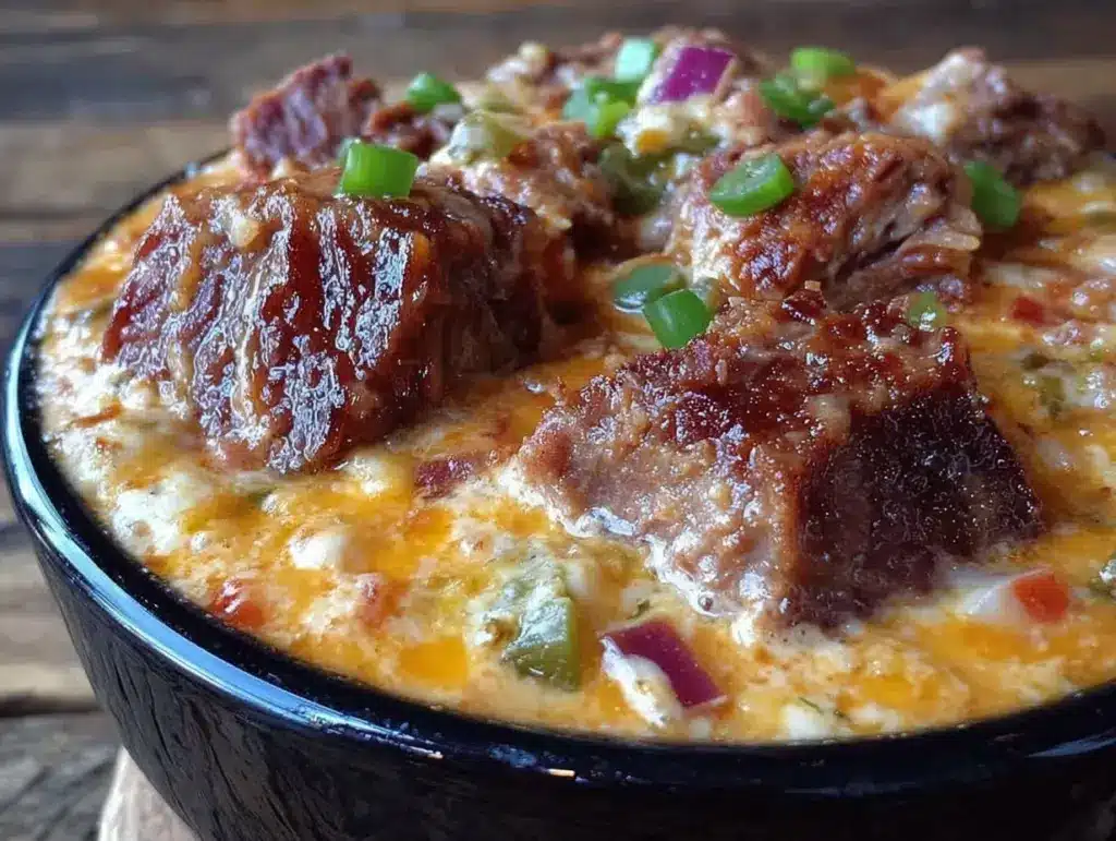 Texas smoked brisket queso - featured image
