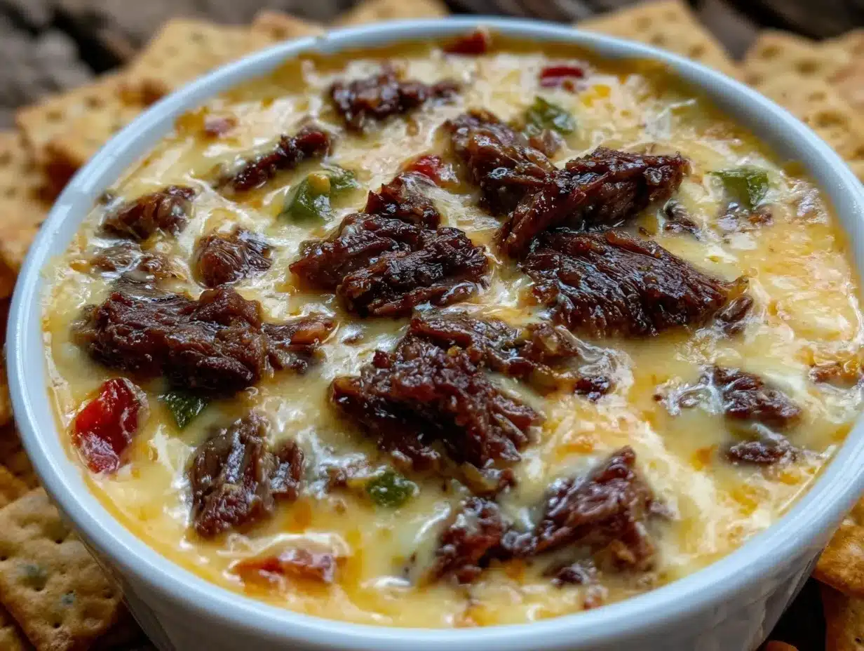 Texas smoked brisket queso preparation steps