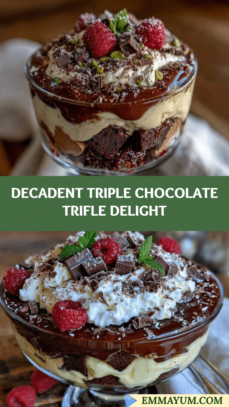 triple chocolate trifle dessert recipe