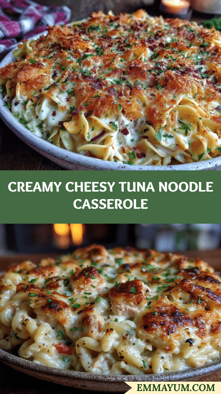cheesy tuna noodle casserole recipe