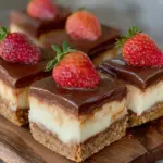 chocolate-covered strawberry cheesecake bars - featured image