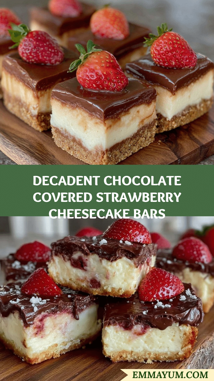 chocolate-covered strawberry cheesecake bars recipe