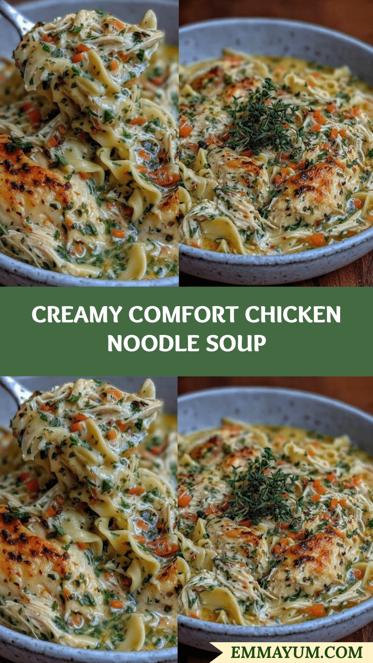 creamy chicken noodle soup recipe