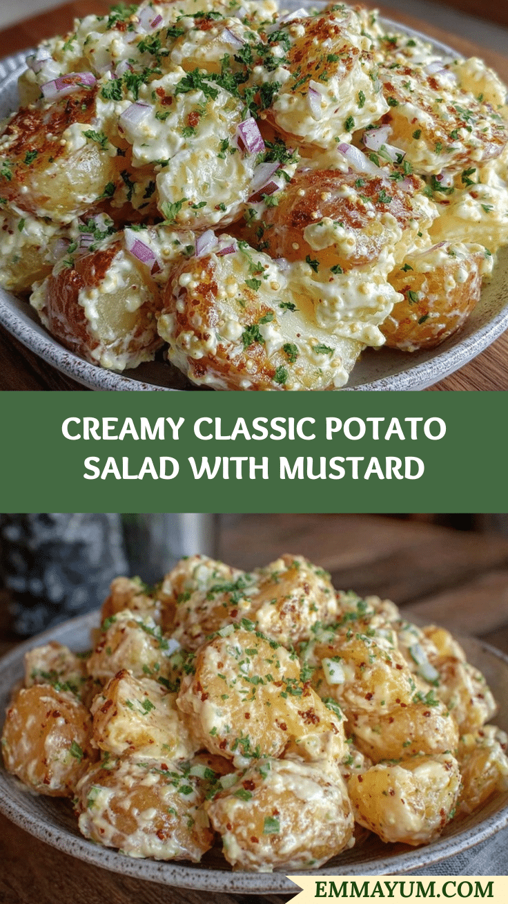 creamy classic potato salad with mustard recipe