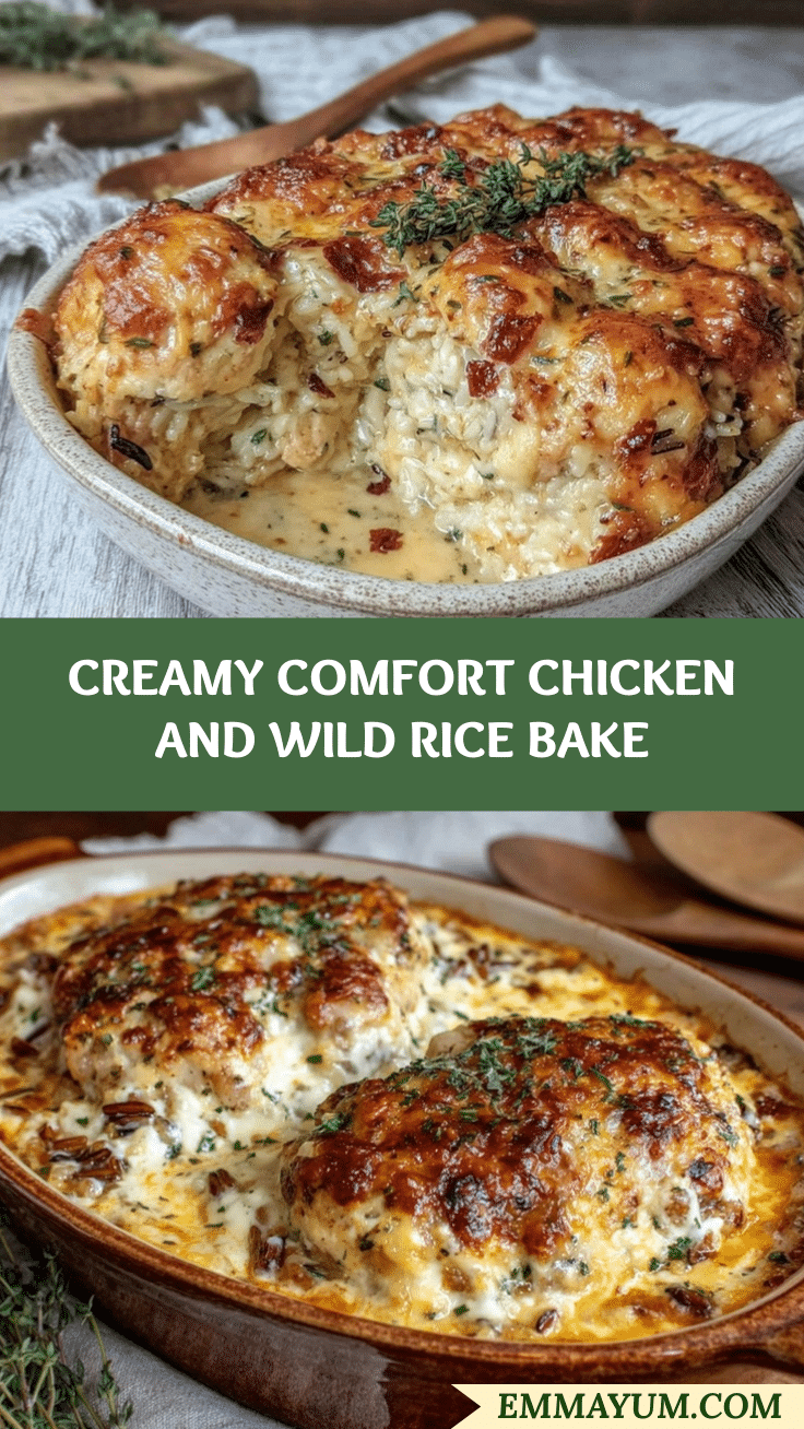 creamy comfort chicken and wild rice bake recipe