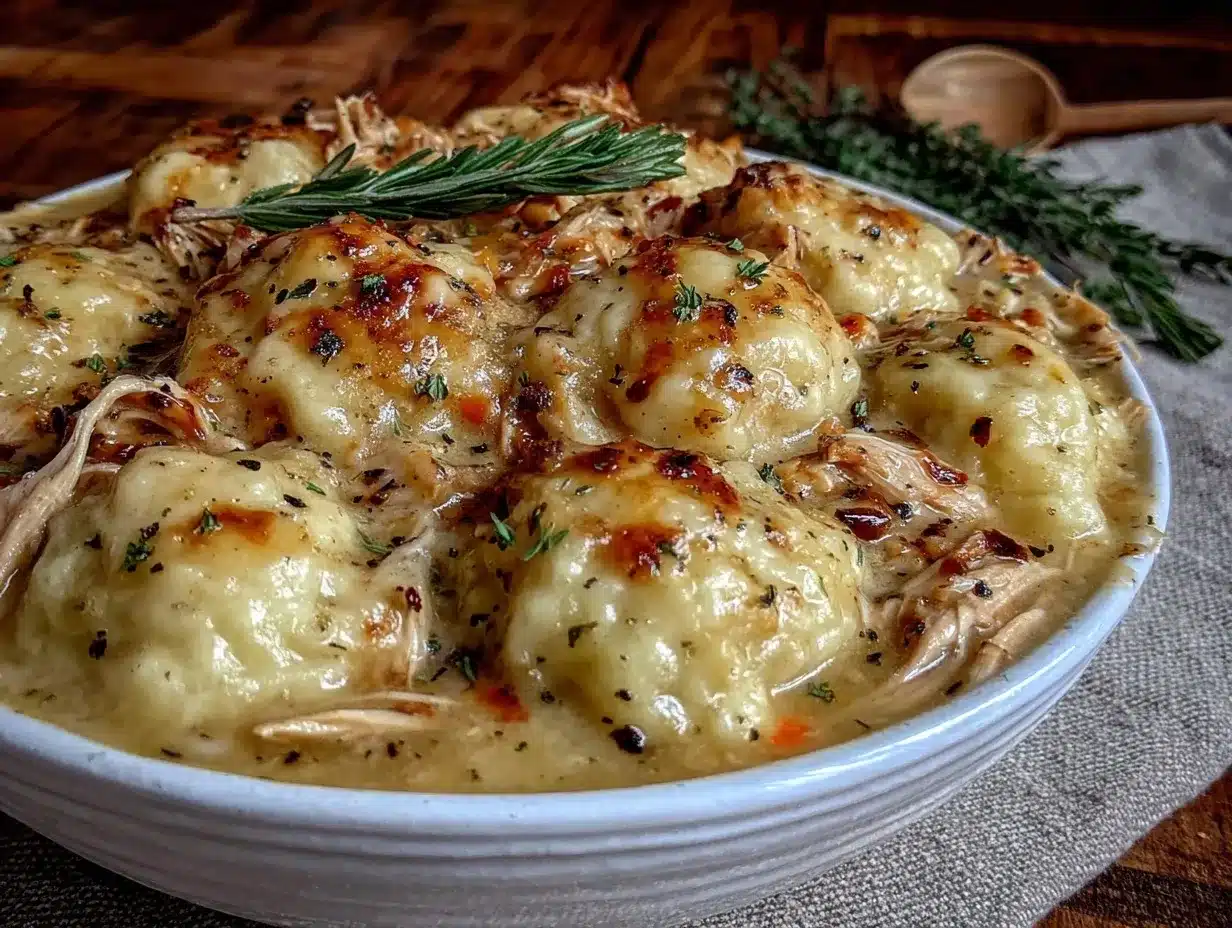 creamy crockpot chicken and dumplings preparation steps