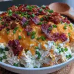 creamy crockpot crack chicken with bacon - featured image