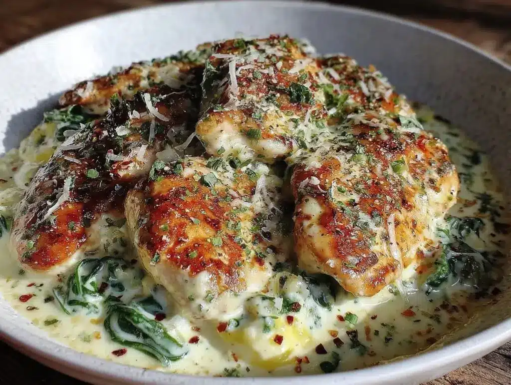 creamy crockpot Italian chicken Parmesan - featured image