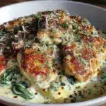 creamy crockpot Italian chicken Parmesan - featured image