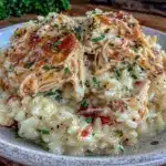 creamy instant pot chicken and rice recipe - featured image