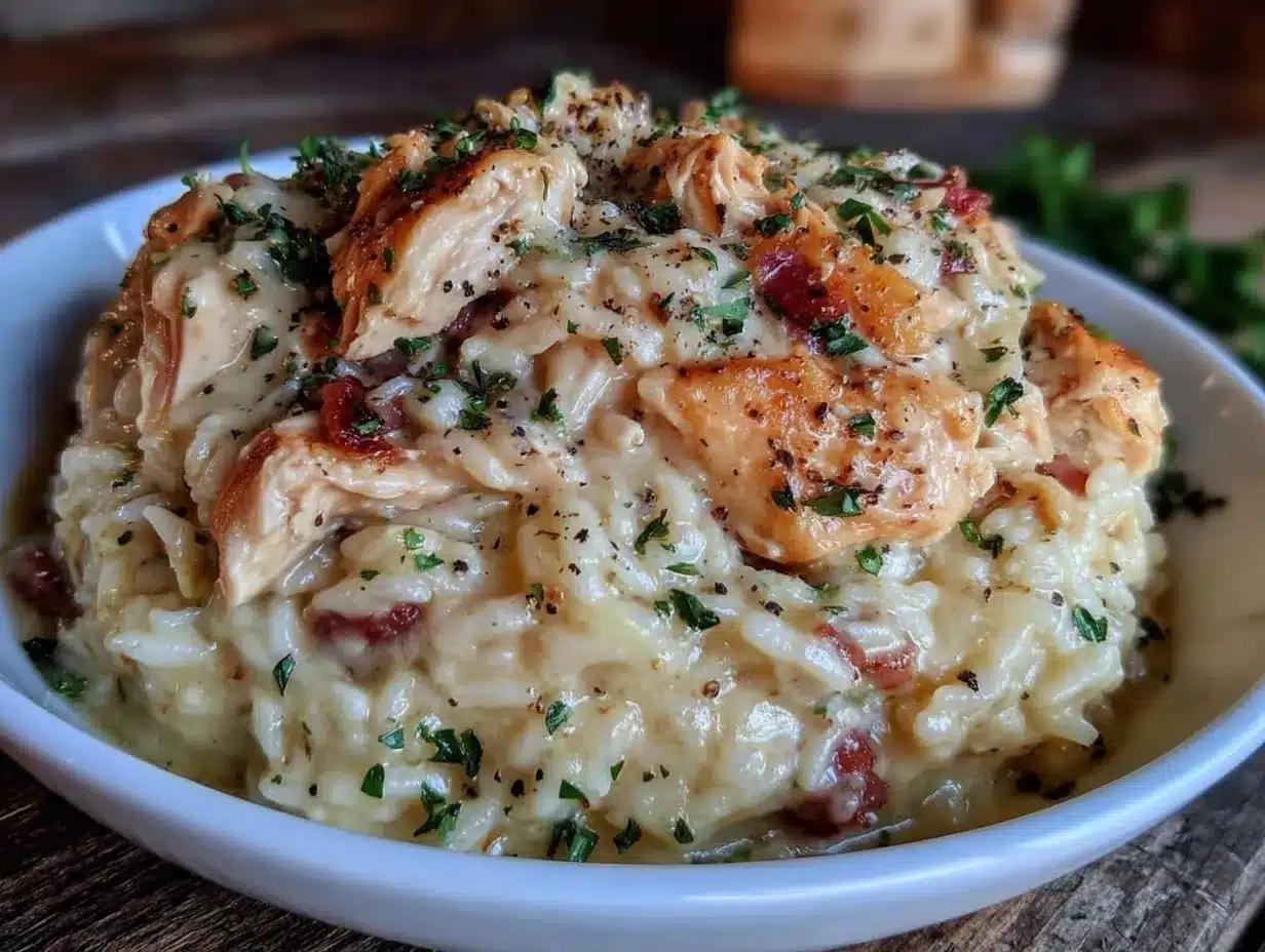 creamy instant pot chicken and rice recipe preparation steps