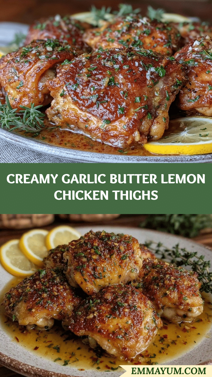 creamy lemon garlic butter chicken thighs recipe