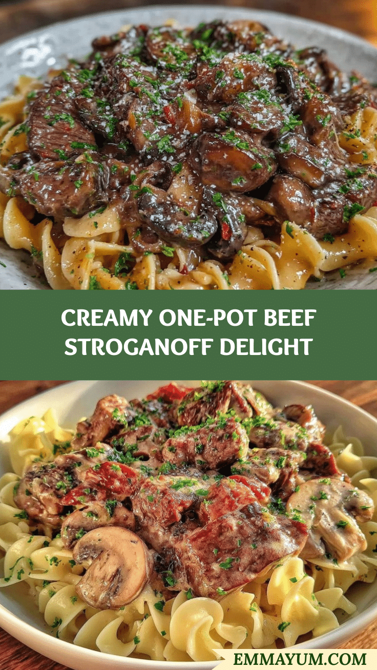 creamy one-pot beef stroganoff recipe