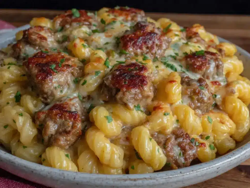 creamy one-pot beefy mac and cheese - featured image