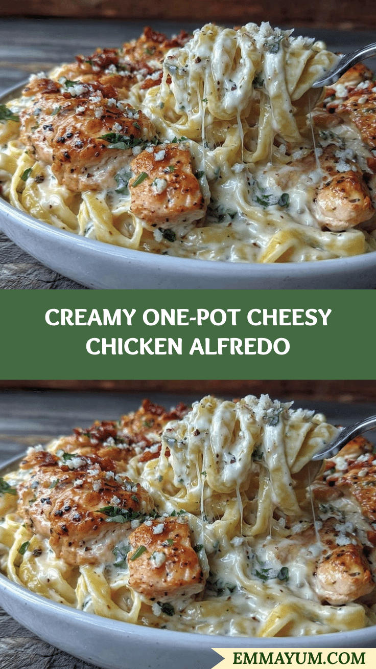 creamy one-pot cheesy chicken Alfredo recipe