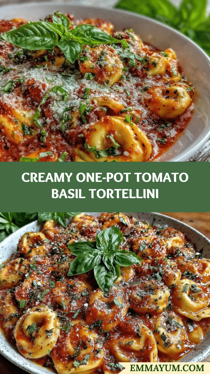 creamy one-pot tomato basil tortellini recipe