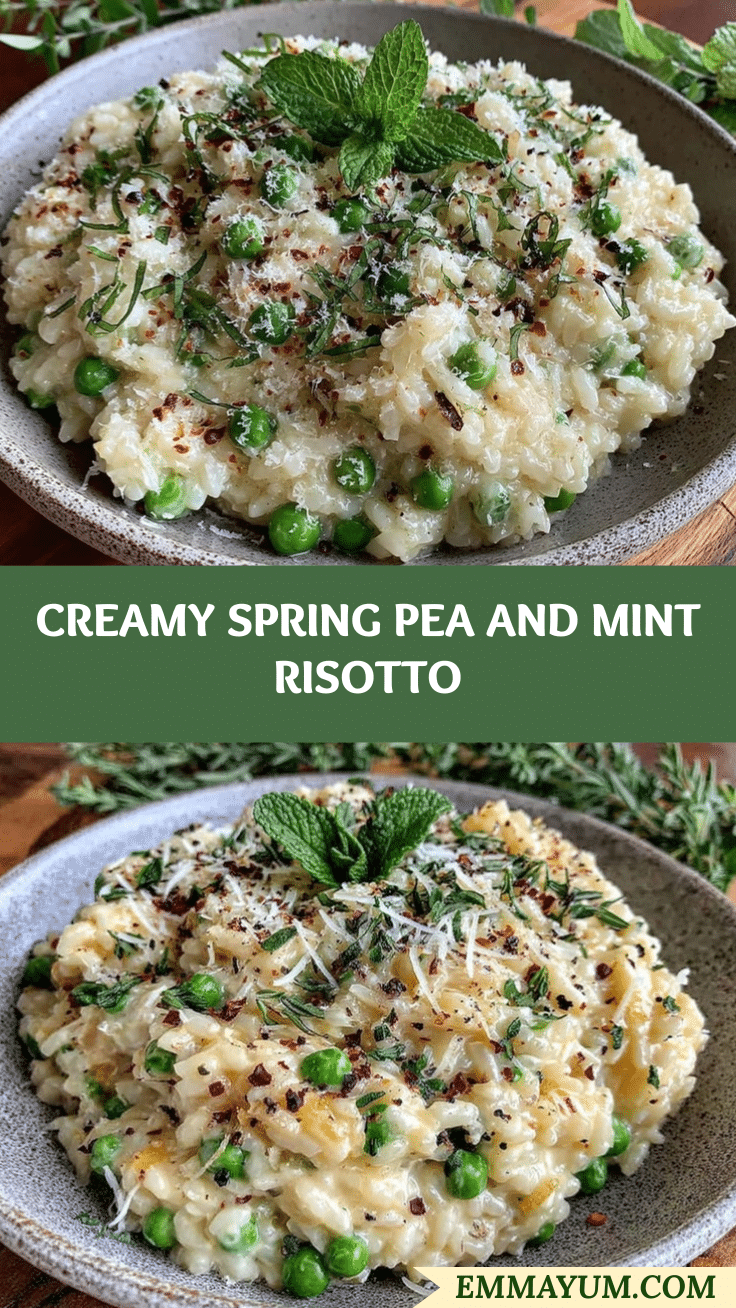 creamy spring pea and mint risotto recipe