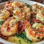creamy tuscan garlic butter shrimp - featured image