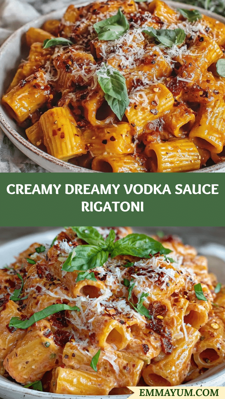 creamy vodka sauce rigatoni recipe